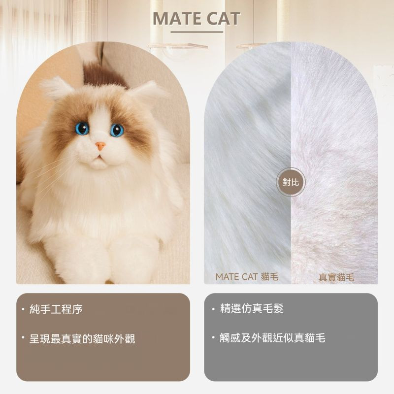 Chongker - MateCat 互動仿真貓咪｜陪伴型機械寵物｜舒適仿真貓咪(5)